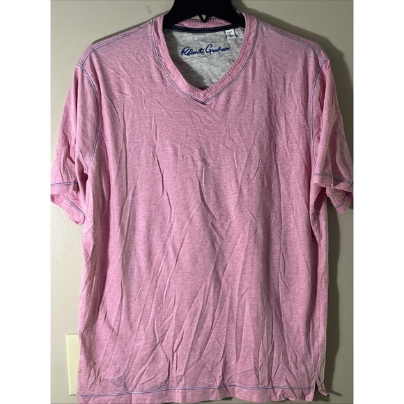 Robert Graham Other - Robert Graham T-shirt Pink/Blue Lettering Size Large